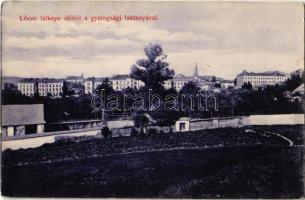 1915 Lőcse, Levoca; látkép délről a gyalogsági laktanyával / general view with K.u.K. military infantry barracks