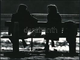 cca 1976 Körtvélyesi László pécsi fotóművész feliratozott vintage fotóművészeti alkotása (Pletyi), 18x23,8 cm