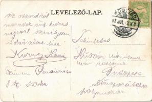 1907 Pöstyén, Piestany; Ferenc József út, fürdők, gyógyterem, betegszállító kocsik, infanteristák / ...