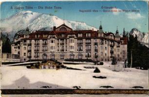 1918 Ótátrafüred, Stary Smokovec (Magas Tátra, Vysoké Tatry); Nagyszálló télen / Grand Hotel in winter (kopott sarkak / worn corners)