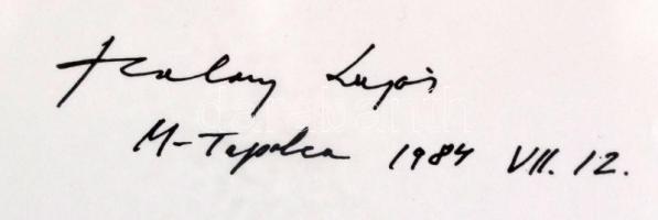 Szalay Lajos (1909-1995): Jelenet. Szitanyomat, papír, paszpartuban, jelzett, 36×27 cm