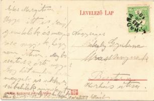 1909 Óradna, Alt-Rodna, Radna veche, Rodna; Főszolgabíróság, templom rom. Karácsonyi János kiadása /...