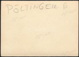 cca 1933 Pöltinger Gusztáv (?-?) soproni fotóművész hagyatékából jelzés nélküli, vintage fotóművésze...
