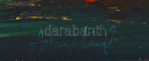 Adilov Kabul (1959-): Kilátás. Olaj, farost, jelzett, hátoldalán Intakt-Art Átrium Galéria címkéjéve...