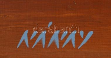 Nánay Szilamér (1952-): Táj madarak nélkül. Olaj, farost, jelzett, hátoldalán Zichy Galéria címkéjév...