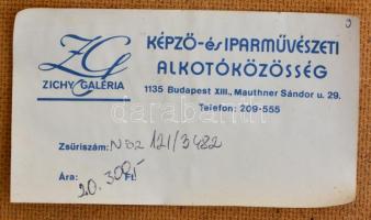 Nánay Szilamér (1952-): Táj madarak nélkül. Olaj, farost, jelzett, hátoldalán Zichy Galéria címkéjév...