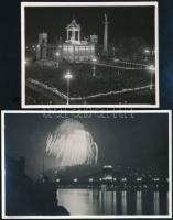 Budapest éjjel, különböző időpontokban készült felvételek, 3 db vintage fotó és 6 db vintage negatív, (a papírképek és a negatívok között nincs összefüggés), 6x6 cm és 16x11 cm között