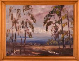 Gábri/Gábry Albert (1935-2004): Erdei tisztás. Olaj, farost, jelzett, hátoldalán a művész címkéjével...