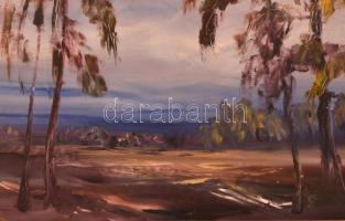 Gábri/Gábry Albert (1935-2004): Erdei tisztás. Olaj, farost, jelzett, hátoldalán a művész címkéjével...