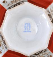 Bakos Éva (Herend) Kínáló kehely. kézzel festett, jelzett, hibátlan. m: 9 cm. d:  14 cm