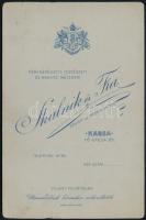 1906 Kassa, Skalnik és Fia fényképészeti műtermében készült vintage fotó, évszám a hidegpecsétben fe...