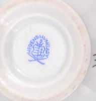 Herendi virág mintás vázácska. Kézzel festett, jelzett, hibátlan. M: 8 cm, d: 10 cm