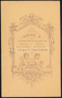 cca 1867 Pécs, Bayer H. fényképészeti műtermében készült vintage fotó, vizitkártya méretben, 10,3x6,...