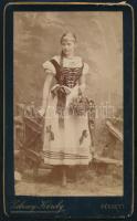 cca 1890 Pécs, Zelesny Károly (1848-1913) fényképészeti műtermében készült vintage fotó, vizitkártya méretben, 10,3x6,4 cm