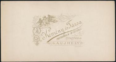 cca 1910 Nyíregyháza, Kemény és Társa fényképészeti műtermében készült vintage fotó, 20,8x11 cm