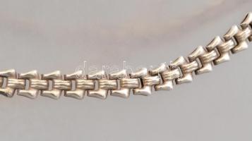 Ezüst(Ag) fantáziaszemes nyaklánc, jelzett, h: 45 cm, nettó: 13,2 g