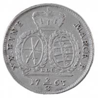 Német Államok / Szászország-Albertine 1765EDC 2/3T Ag "III. Frigyes Ágost" Drezda (13,78g)...