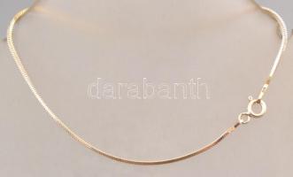 Ezüst(Ag) szögletes kígyó nyaklánc, szögletes kígyó karkötővel, jelzett, h: 19,5 és 69,5 cm, nettó: ...