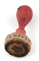 cca 1946 Kossuth címeres pecsétnyomó, "Révfalui anyakönyvi kerület" pecsét, m: 7 cm