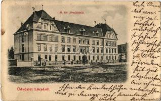 1899 Lőcse, Levoca; M. kir. főreáliskola / high school (kis szakadás / small tear)