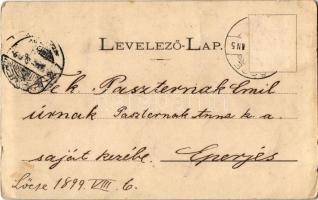 1899 Lőcse, Levoca; M. kir. főreáliskola / high school (kis szakadás / small tear)