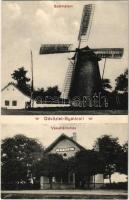 Gyála, Dala; Szélmalom, Vasútállomás / Bahnhof / windmill, railway station (kissé ázott sarkak / slightly wet corners)