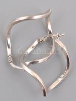 Ezüst(Ag) csavart fülbevalópár, jelzett, 3×2,5 cm, nettó: 1,9 g