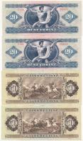 1980. 20Ft (2x) sorszámkövetők + 1983. 50Ft (2x) egyugrásos sorszámkövető T:I-,II
