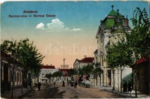 1918 Komárom, Komárno; Baross utca / Baross Gasse / street view (EM)