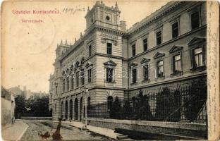1909 Komárom, Komárno; Törvényszék. Freisinger Mór kiadása / court (kopott sarkak / worn corners)