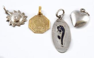 Ezüst(Ag) medál, 4 db, jelzett, bruttó: 6,6 g