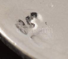 Ezüst(Ag) fantáziaszemes nyaklánc, kövekkel kirakott medállal, jelzett, h: 66 cm, 3×1,8 cm, bruttó: ...