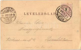 1899 Budapest X. Kőbánya, Régi és új római katolikus templom. Art Nouveau, floral (EK)