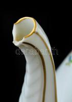 Herendi Tulipán mintás mokkás készlet. Kézzel festett, jelzett, Kanna csőre sérült