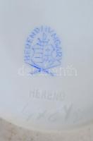 Herendi Tulipán mintás mokkás készlet. Kézzel festett, jelzett, Kanna csőre sérült