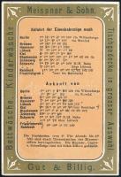 Meissner & Sohn Herren & Damen-Wäsche litho kinyitható reklámkártya / Meissner & Sohn He...