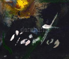 Márton Béla (1913-2007): Virágok. Olaj, vászon, kartonon, sérült, jelzett, keretben, 60×80 cm