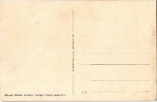 Csenger, vasútállomás, MÁV 376 sorozatú gőzmozdony. Árkossy Sándor kiadása / railway station, locomo...