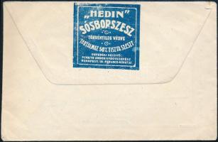 Fekete Andor "Páduai Szent Antal" Gyógyszertára Budapest IX. Ferenc körút receptboríték, h...