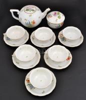 Herendi Tulipán mintás teás készlet. Kézzel festett, jelzett, hibátlan