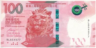 Hongkong 2018. 100$ T:I Hong Kong 2018. 100 Dollars C:UNC
