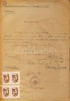 1945 Igazoló határozat ezredesi aláírásokkal