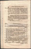 1812 magyar és gót betűs német nyelvű rendőrségi körözvény, többek közt Debrecen, Krivány, Bőny hely...