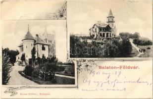 1902 Balatonföldvár, Dr. Korányi és Dr. Kresz nyaraló. Art Nouveau, floral