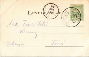 1902 Balatonföldvár, Dr. Korányi és Dr. Kresz nyaraló. Art Nouveau, floral