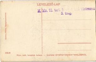 Gyergyószentmiklós, Gheorgheni;  Római katolikus templom, belső. Sándory Mihály kiadása / Catholic c...