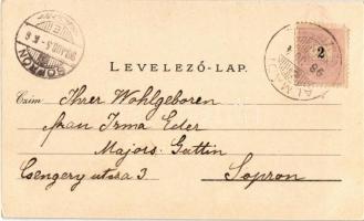 1898 Fonyód, Balatonfonyód; Fürdőtelep. Fejjel-lefelé is fordítható litho képeslap / upside-down rev...