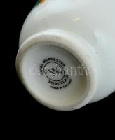 Wedgwood és Royal Worcester porcelán fém fedeles tégelyek, 2 db, matricás, jelzettek, kis kopásnyomo...