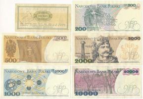 Lengyelország 1969. 0,10c "Bon Towarowy" + 1982. 500Zl + 1000Zl + 2000Zl + 1988. 200Zl + 1...