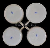 4 db Herendi petrezselyem mintás csésze, kézzel festett, jelzett, sérült, m: 6,5 cm. 2 db hozzá illő...